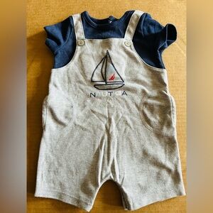 Nautica Navy Baby Overalls